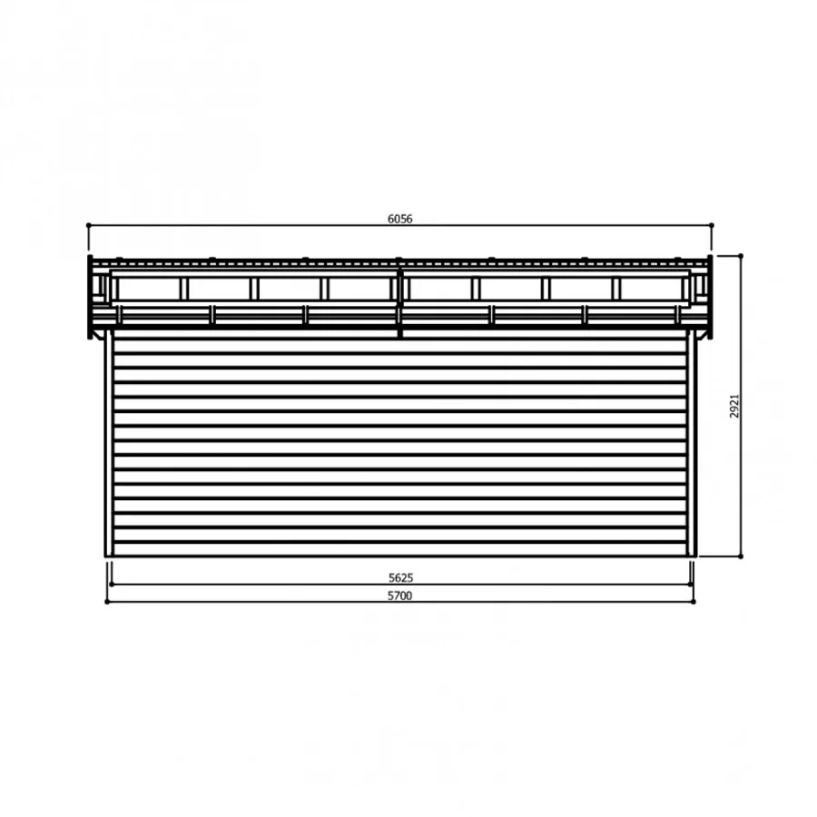 Garage-Box TORINO 360 x 570 x 292 h. cm con portone motorizzato-27013