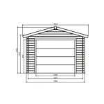 Garage-Box 358 x 508 x 281 h. cm con portone motorizzato-26991