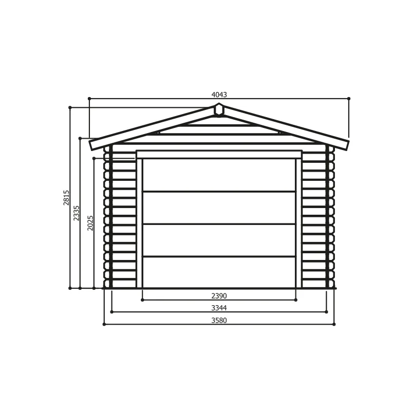 Garage-Box 358 x 508 x 281 h. cm con portone motorizzato-26991