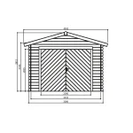 Garage-Box 358 x 508 x 281 h. cm con porte battenti-26996