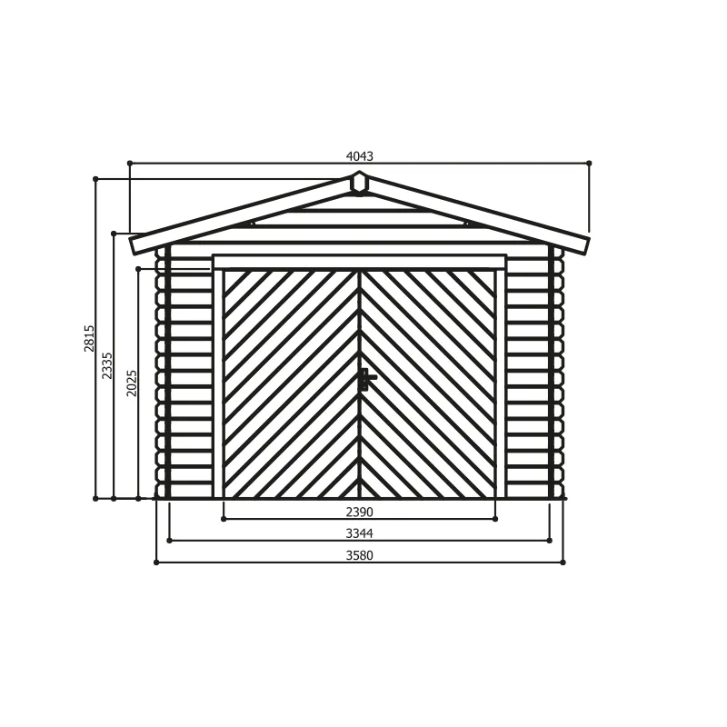 Garage-Box 358 x 508 x 281 h. cm con porte battenti-26996