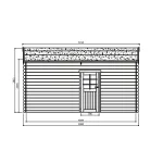 Garage-Box 358 x 508 x 281 h. cm con porte battenti-26993