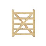 Cancello in Legno modello RUSTICO Impregnato in Autoclave 100 x 120 cm-26872