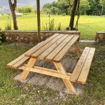 Tavolo Picnic in Legno PROFESSIONALE 180 x 160 cm - con Panche-86423