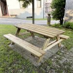 Tavolo Picnic in Legno PROFESSIONALE 180 x 160 cm - con Panche-86424