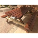 Tavolo Picnic in Legno PROFESSIONALE 180 x 160 cm - con Panche-55892