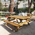 Tavolo Picnic in Legno PROFESSIONALE 180 x 160 cm - con Panche-48523