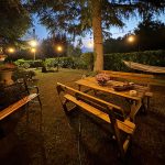 Tavolo Picnic in Legno PROFESSIONALE 180 x 197 cm - con Panche e Schienale-90935