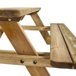 Tavolo Picnic in Legno PROFESSIONALE 180 x 160 cm - con Panche-85150