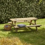 Tavolo Picnic in Legno PROFESSIONALE 180 x 160 cm - con Panche-85151