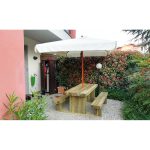 Tavolo Picnic in legno SOLIDO 180 x 159 cm - con Panche-48526