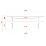 Tavolo Picnic in legno SOLIDO 180 x 159 cm - Extra spessore - foto 4
