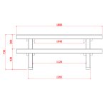 Tavolo Picnic in legno SOLIDO 180 x 159 cm - con Panche-27394