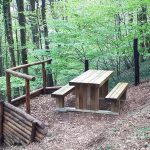 Tavolo Picnic in legno SOLIDO 180 x 159 cm - con Panche-48528