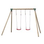 Altalena doppia CHLOE in legno IMPREGNATO-0