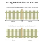 Onlywood Steccato in Legno NICE TAVOLETTA impregnato cm 180 x 100 h. - foto 6