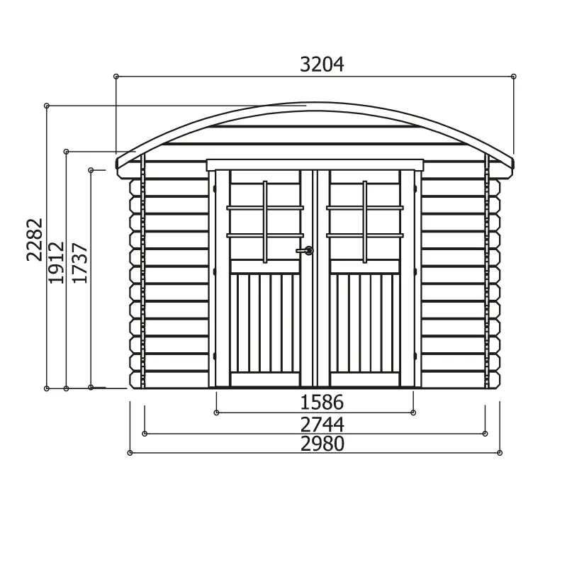 Casetta DAINVILLE in legno IMPREGNATO 298 x 238 x 228 h. cm-27379