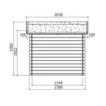 Casetta DAINVILLE in legno IMPREGNATO 298 x 238 x 228 h. cm-27380