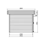 Casetta in legno LARVIK 329 x 120 x 241 h. cm con pergola - Carico neve 30 kg/Mq-28089