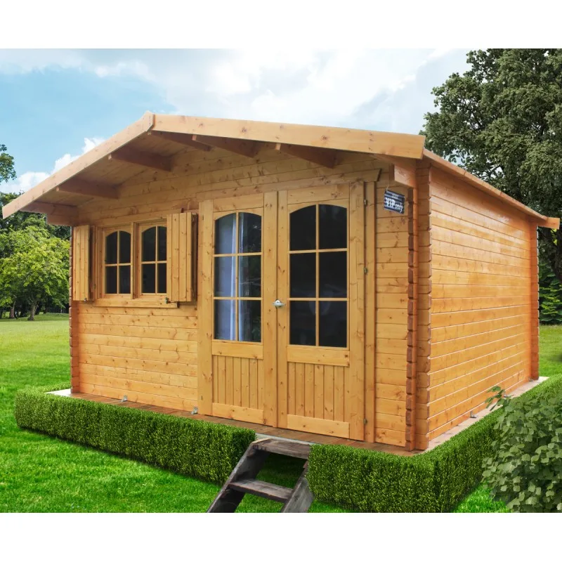 Casetta in legno RIGNITZ 418 x 388 x 253 EXTRA SPESSORE 40 pavimento COMPRESO-42287