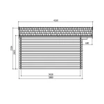 Casetta in legno RIGNITZ 418 x 388 x 253 EXTRA SPESSORE 40 pavimento COMPRESO-28116