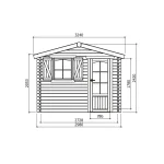 Casetta in legno CHAMONIX I 298 x 298 x 242 EXTRA SPESSORE 40 pavimento COMPRESO-28131