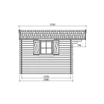 Casetta in legno CHAMONIX I 298 x 298 x 242 EXTRA SPESSORE 40 pavimento COMPRESO-28129