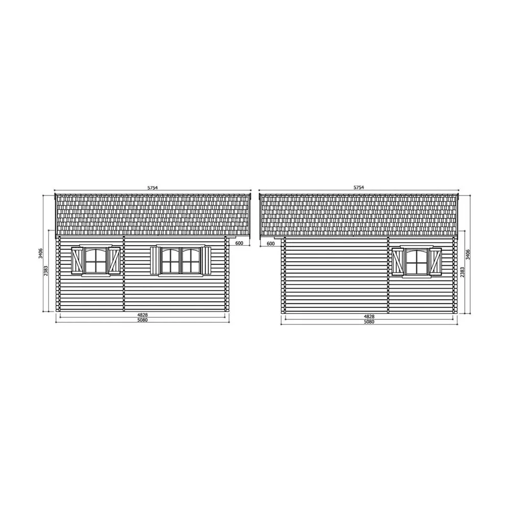 Casetta in legno WEEKEND 508 x 508 x 340 h. cm-28106