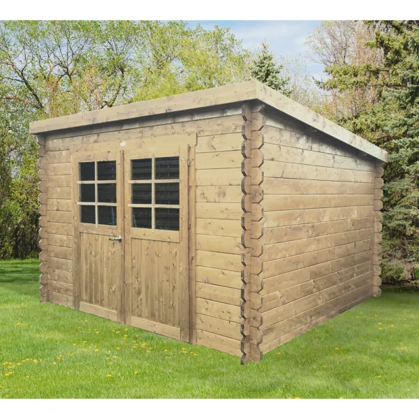 Casetta BREST in legno IMPREGNATO 298 x 298 x 212 spessore 28 pavimento COMPRESO-0