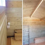 Casetta in legno IMPREGNATO per esterno DOLE 388 x 298 x 239 spessore 28 pavimento COMPRESO-49835