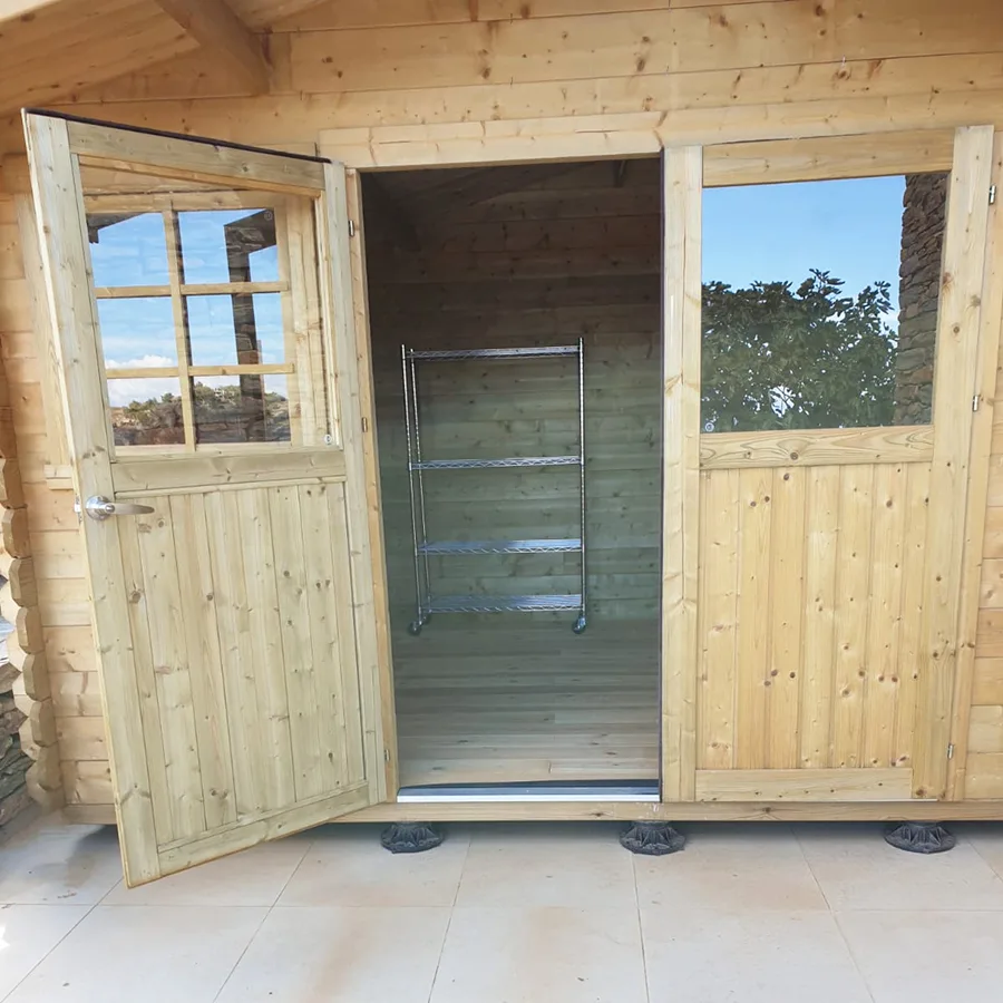 Casetta in legno IMPREGNATO per esterno DOLE 388 x 298 x 239 spessore 28 pavimento COMPRESO-49834