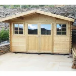 Casetta in legno IMPREGNATO per esterno DOLE 388 x 298 x 239 spessore 28 pavimento COMPRESO-49833