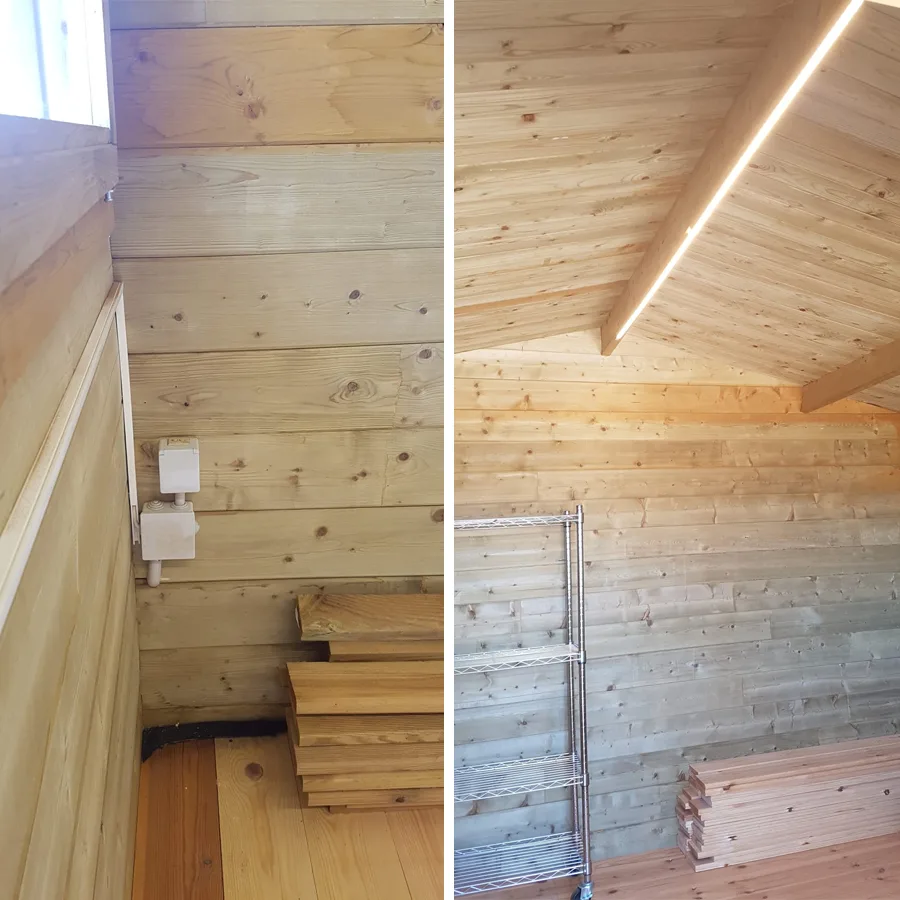 Casetta in legno IMPREGNATO per esterno DOLE 388 x 298 x 239 spessore 28 pavimento COMPRESO-49835