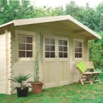 Casetta in legno IMPREGNATO per esterno DOLE 388 x 298 x 239 spessore 28 pavimento COMPRESO-28262