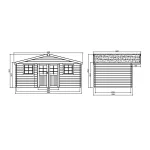 Casetta in legno DOUAI 508 x 298 x 253 spessore 28 pavimento COMPRESO-28286
