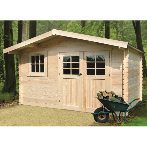 Casetta in legno LINZ 388 x 388 x 232 spessore 34 pavimento COMPRESO-0