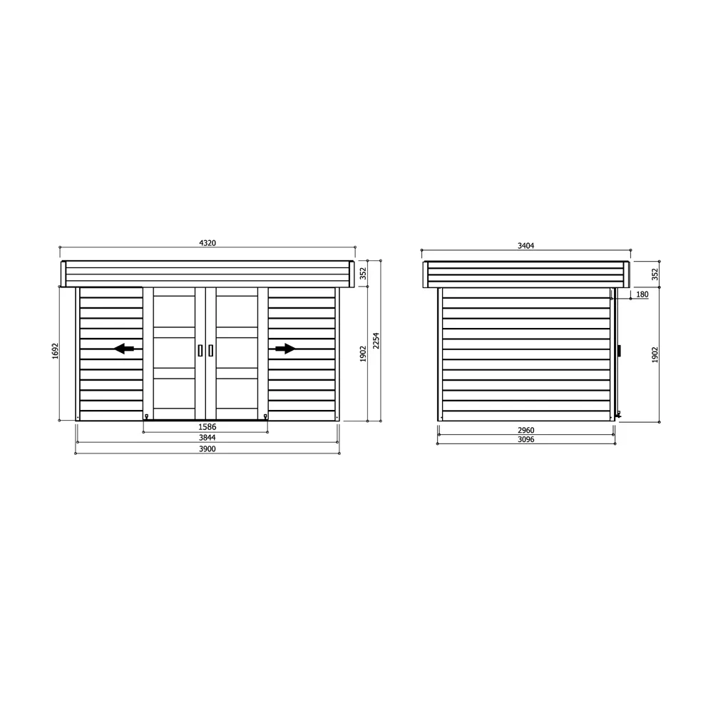Casetta in legno MALMO 390 x 309 x 225 spessore 28 pavimento COMPRESO-28314