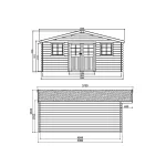 Casetta in legno MONTREAUX 508 x 508 x 253 spessore 28 pavimento COMPRESO-28293