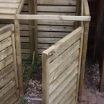 Porta bidoni da esterno Doppio 145,6 X 92 X 120 h.cm in Legno Trattato - RACCOLTA DIFFERENZIATA - foto 8