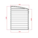 Porta bidoni da esterno Doppio 145,6 X 92 X 120 h.cm in Legno Trattato - RACCOLTA DIFFERENZIATA - foto 6