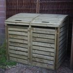 Porta bidoni da esterno Doppio 145,6 X 92 X 120 h.cm in Legno Trattato - RACCOLTA DIFFERENZIATA-34379