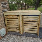 Porta bidoni da esterno Doppio 150 X 82 X 120 h.cm in Legno Trattato - RACCOLTA DIFFERENZIATA-39722