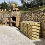 Porta bidoni da esterno Doppio 145,6 X 92 X 120 h.cm in Legno Trattato - RACCOLTA DIFFERENZIATA-45284