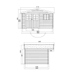 Casetta in legno SALZBURG 388 x 298 x 232 spessore 34 pavimento COMPRESO-28303