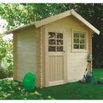 Casetta in legno IMPREGNATO SARAN 298 x 198 x 239 spessore 28 pavimento COMPRESO-0