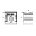 Casetta in legno STENDAL 248 x 198 x 191 spessore 19 pavimento COMPRESO-28206