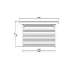 Tettoia Gazebo in Legno Chiuso Impregnato REGENSBURG - 344 x 258 cm-30008