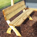 Panca in Legno Impregnato da Esterno 180x56x88 h.cm con Schienale-29919