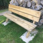 Panca in Legno Impregnato da Esterno 180x56x88 h.cm con Schienale-0