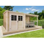 Onlywood Casetta in legno con Tettoia Laterale SLO 518 x 238 x 206 h. cm -0